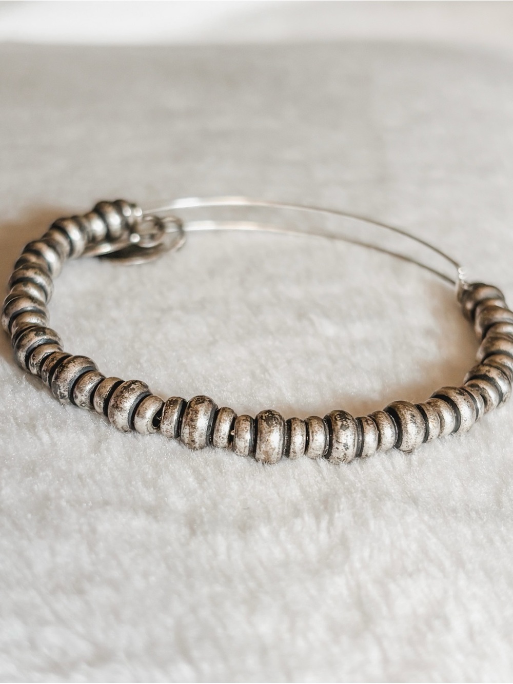 Alex and Ani Beaded Bangle Bracelet - Silver